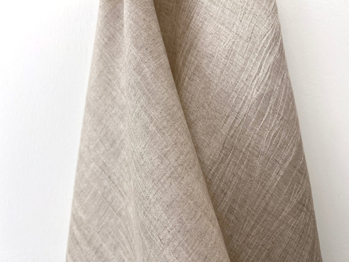 Textured Crushed Linen Blend Fabric | Creased Wrinkle Effect | 54"