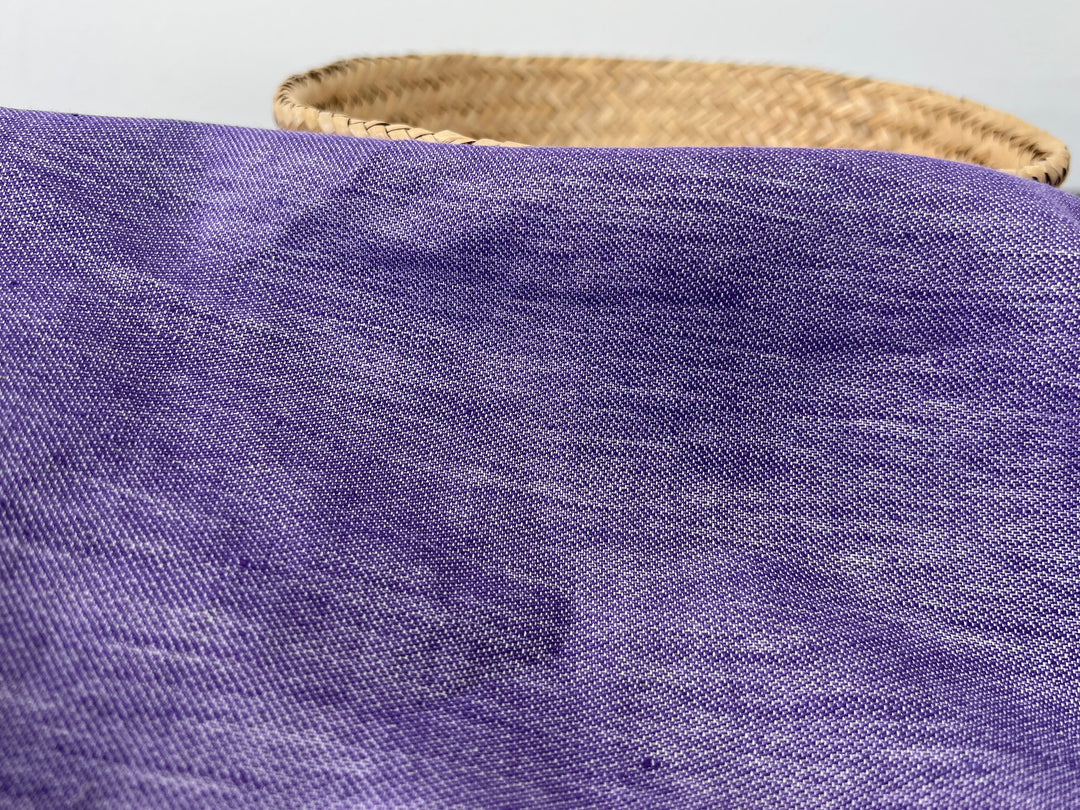 Double-Face Linen Cotton Fabric | Two-Tone Reversible Weave | 52" 6953 6954 6955 6956