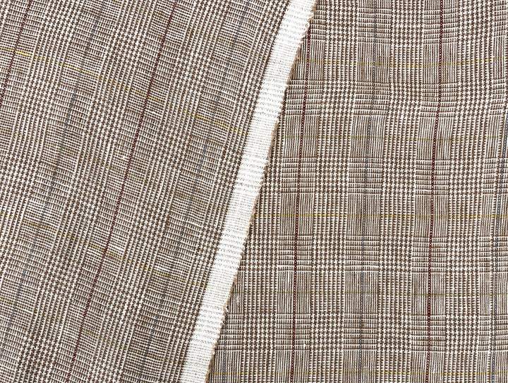 Heavyweight 100% Linen Glen Plaid Fabric | Pre-Washed Soft Hand | Heavy Weight 7552 7553