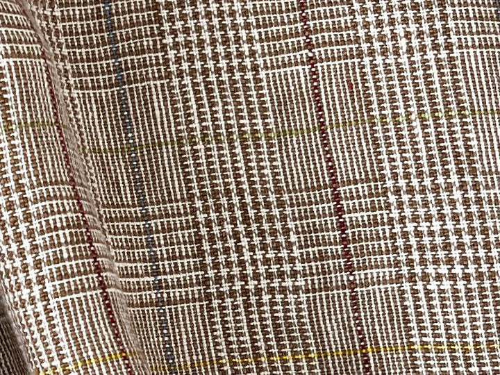 Heavyweight 100% Linen Glen Plaid Fabric | Pre-Washed Soft Hand | Heavy Weight 7552 7553