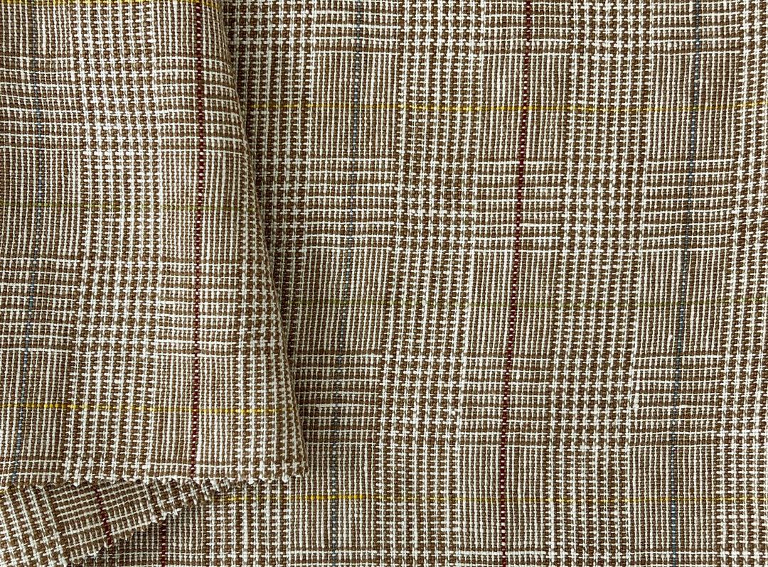 Heavyweight 100% Linen Glen Plaid Fabric | Pre-Washed Soft Hand | Heavy Weight 7552 7553
