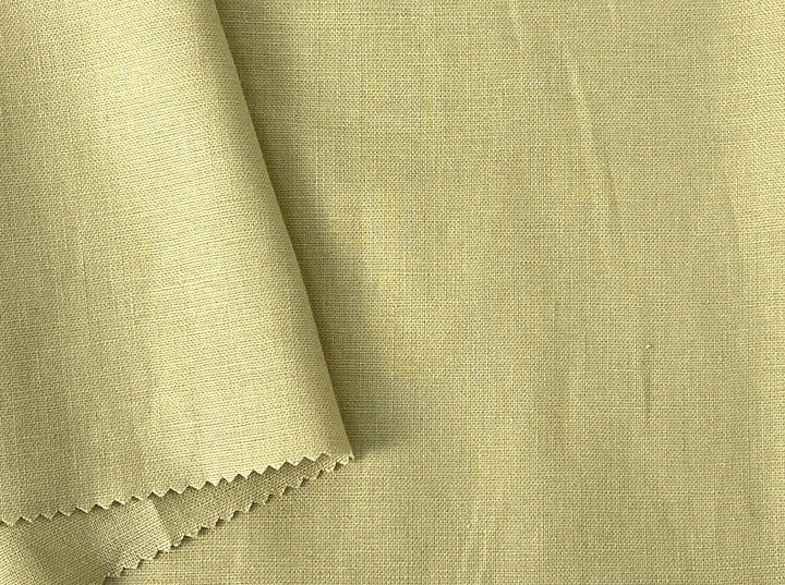 Linden Green 100% Linen Fabric | Pre-Washed Soft Hand | Medium to Heavy Weight 8427