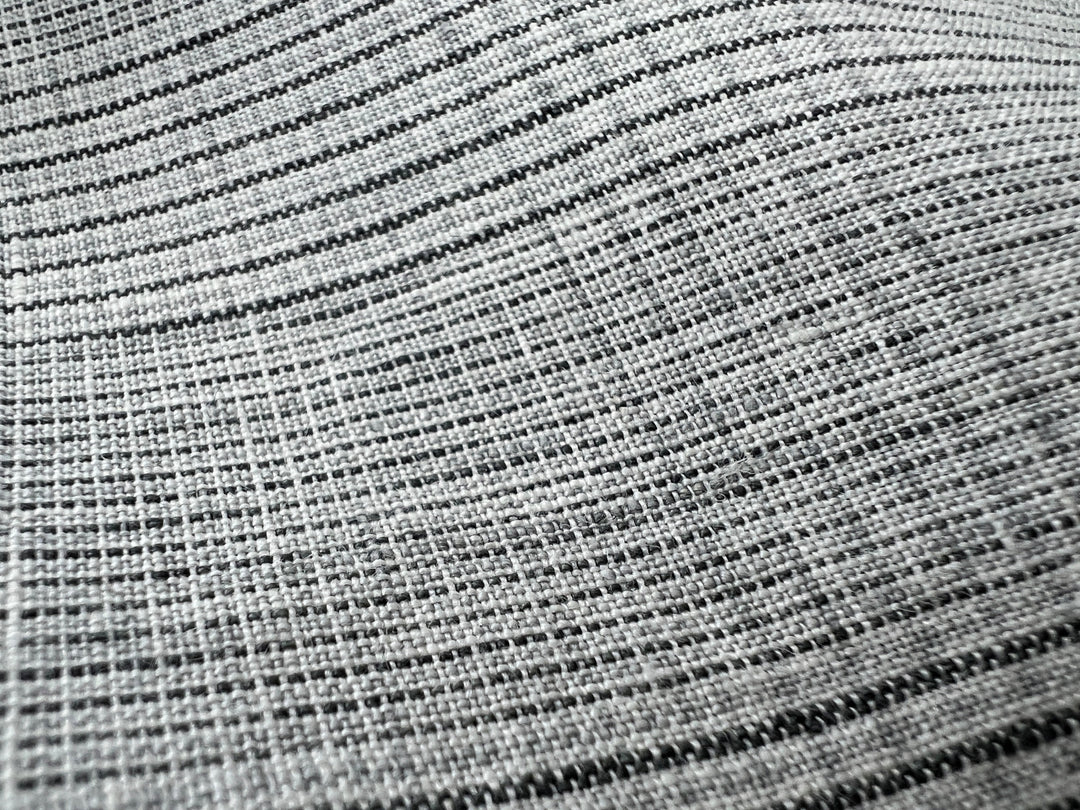 Grey Houndstooth Glen Plaid Linen Fabric – 100% Linen 8046 8500