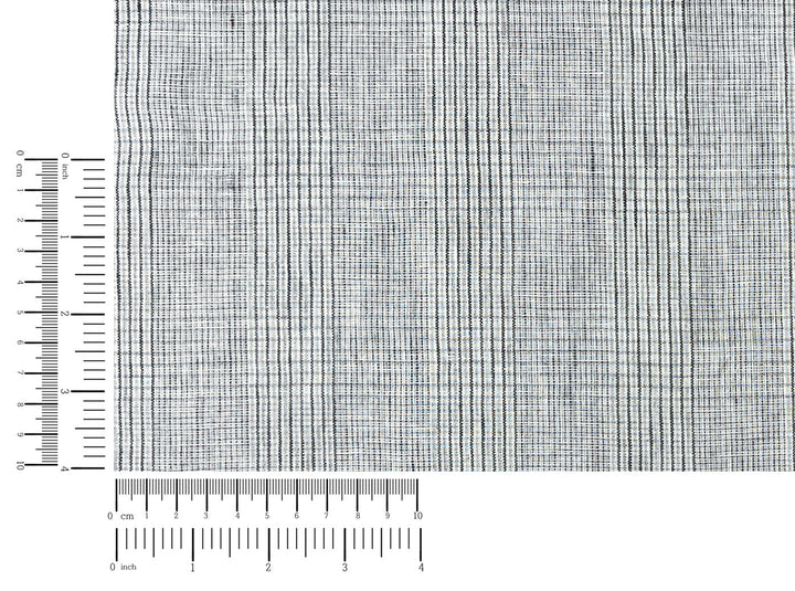 Grey Houndstooth Glen Plaid Linen Fabric – 100% Linen 8046 8500