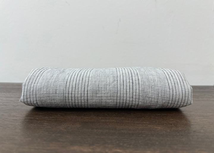 Grey Houndstooth Glen Plaid Linen Fabric – 100% Linen 8046 8500