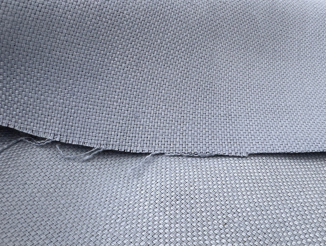 Pale Slate Blue Heavyweight 100% Linen Fabric | Basketweave | 44"