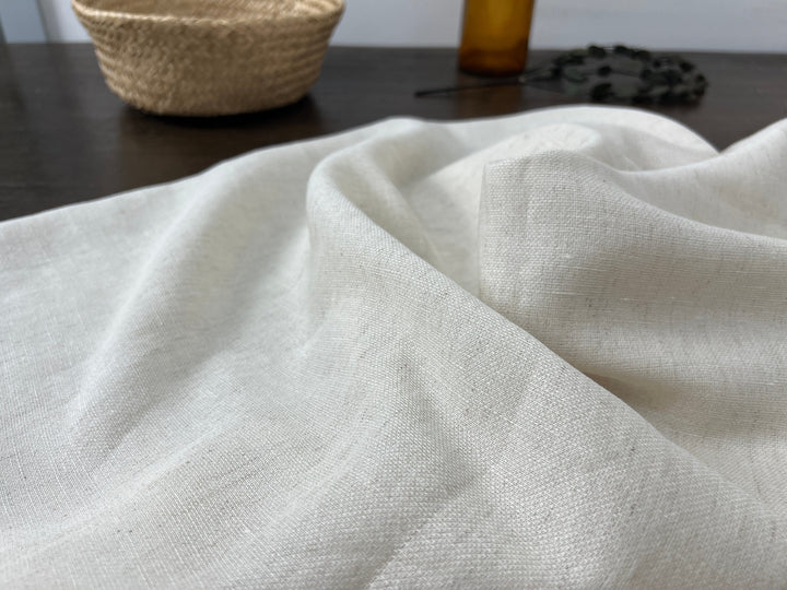Pre-Washed Linen Rayon Cotton Blend Fabric | Subtle Flax Fleck Dobby | 44''  3059