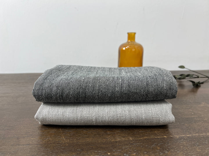 Two-Tone Linen Nylon Chambray Fabric | Twisted Filament Yarn for Enhanced Handfeel | 7066 8294