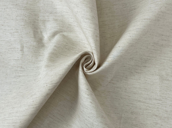 Natural Ivory Double-Face Linen Cotton Fabric | Plain Weave Face & Canvas Back | 320g | 42"   146
