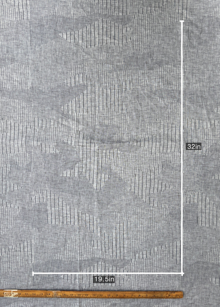 100% Linen Chambray Fabric | Segmented Stripe Print | Light Weight 4088