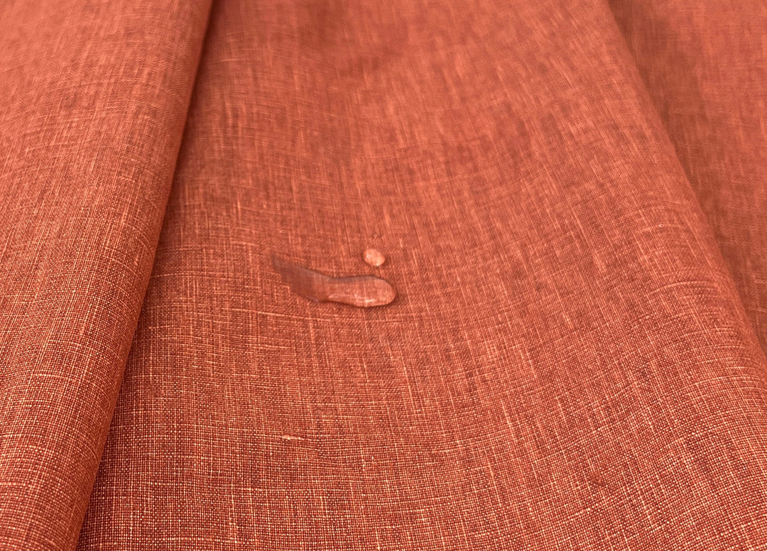 100% Linen Fabric | Pigment-Coated Terracotta Finish | Medium Weight | 52"  8480