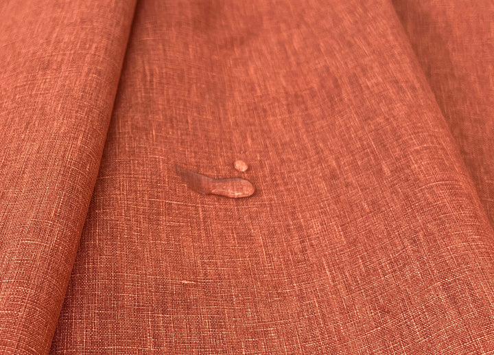 100% Linen Fabric | Pigment-Coated Terracotta Finish | Medium Weight | 52"  8480