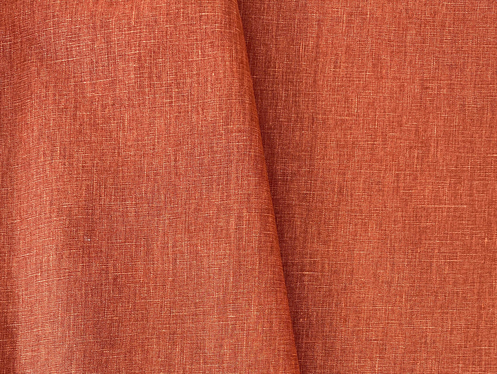 100% Linen Fabric | Pigment-Coated Terracotta Finish | Medium Weight | 52"  8480