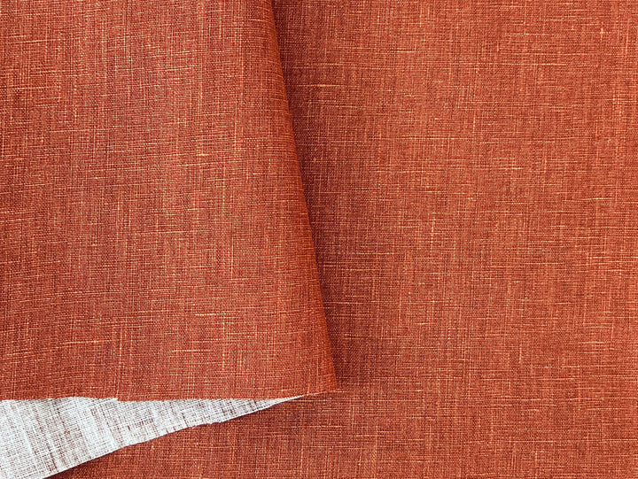 100% Linen Fabric | Pigment-Coated Terracotta Finish | Medium Weight | 52"  8480