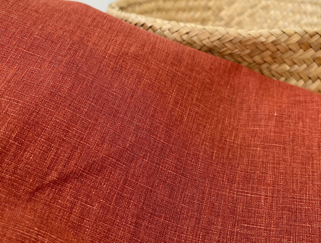 100% Linen Fabric | Pigment-Coated Terracotta Finish | Medium Weight | 52"  8480