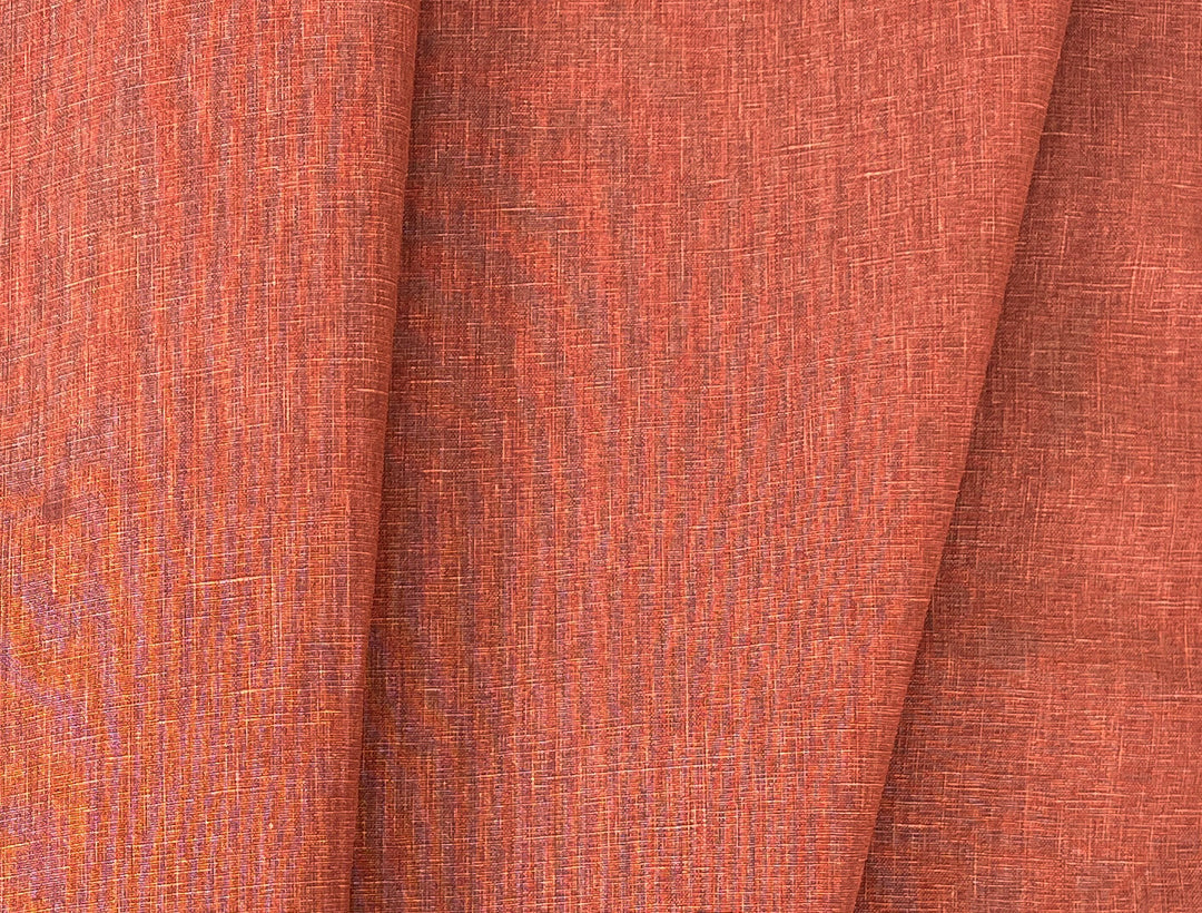100% Linen Fabric | Pigment-Coated Terracotta Finish | Medium Weight | 52"  8480