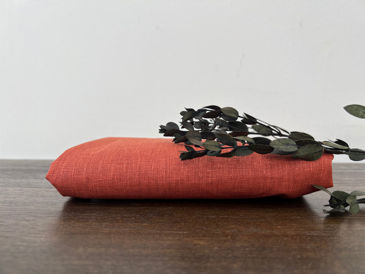 100% Linen Fabric | Pigment-Coated Terracotta Finish | Medium Weight | 52"  8480