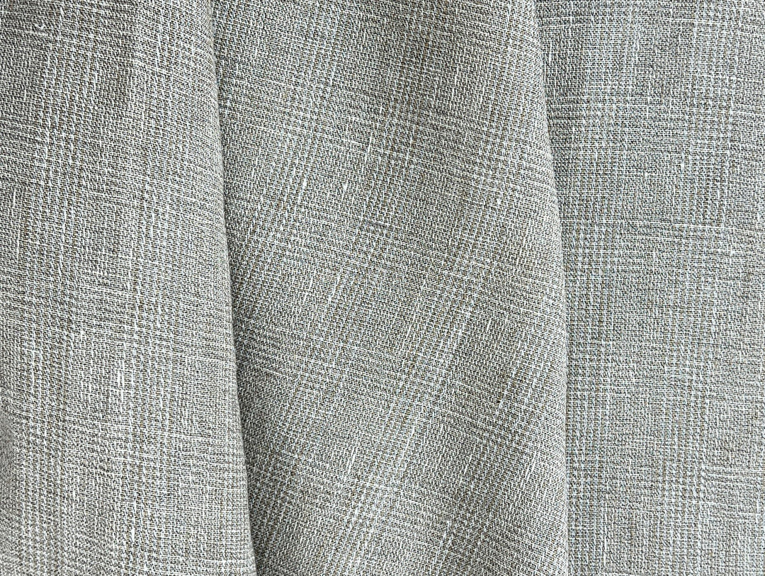 Linen Blend Fabric High Twisted Yarn Navy Glen Plaid Medium Weight 7077 7839 7078 7563 8330