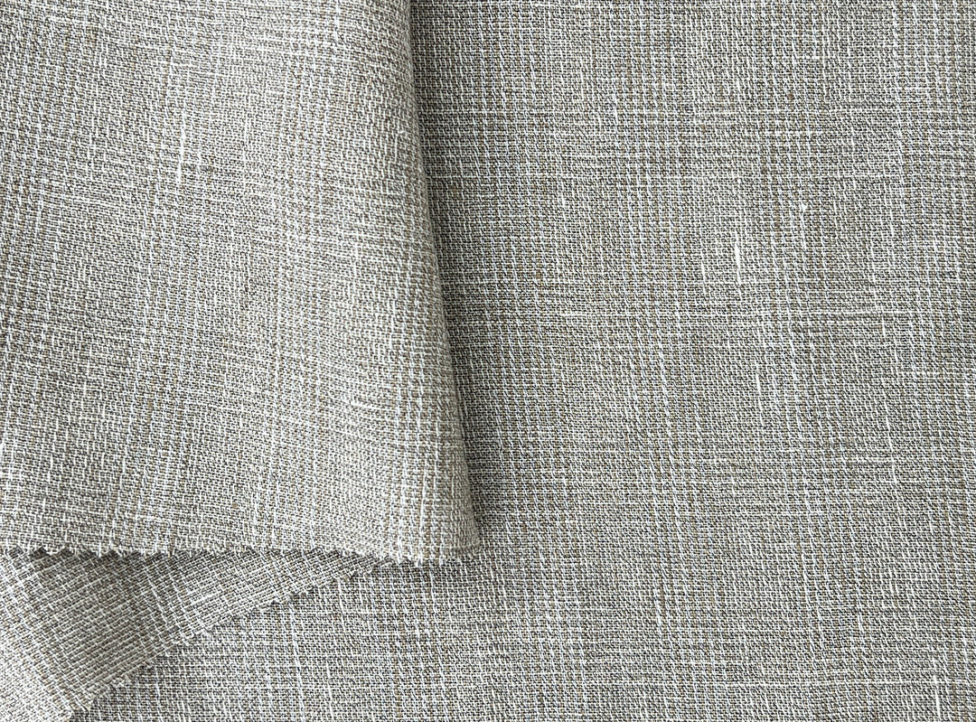 Linen Blend Fabric High Twisted Yarn Navy Glen Plaid Medium Weight 7077 7839 7078 7563 8330