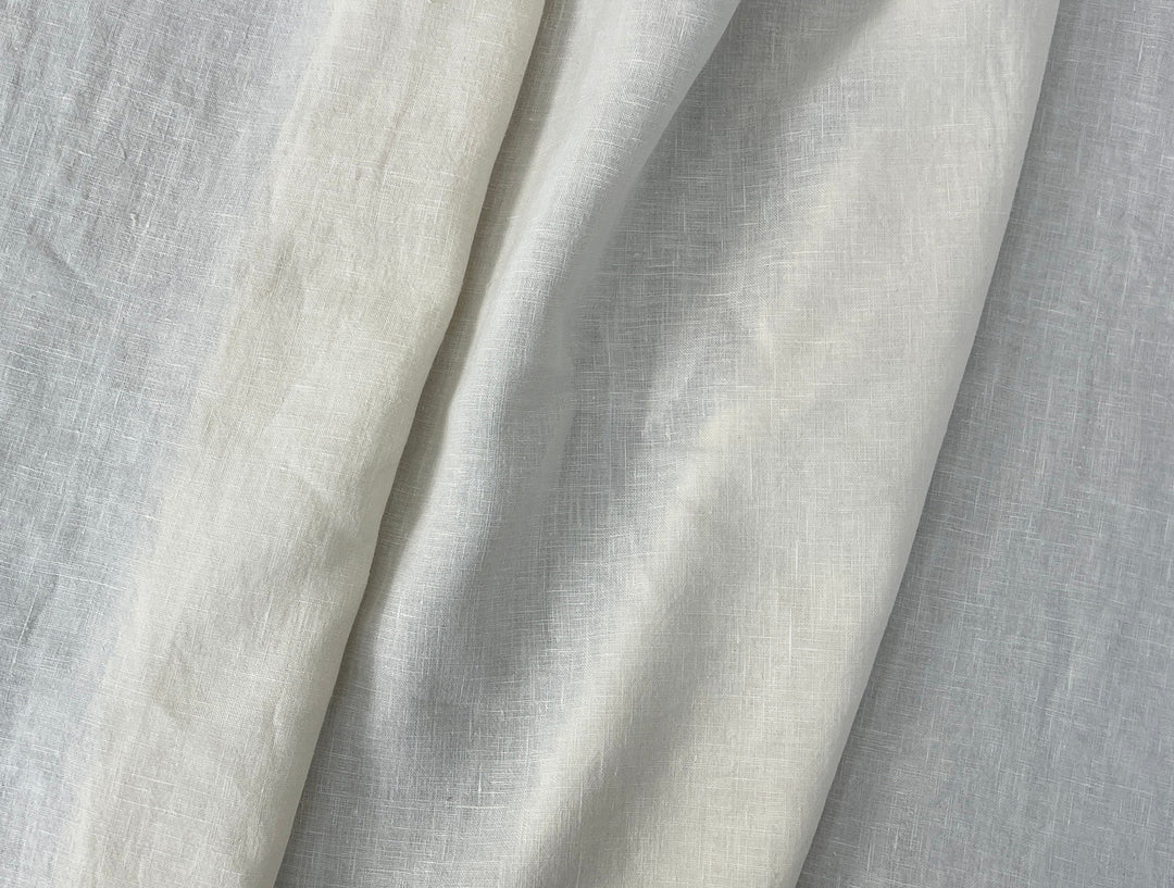 100% Linen Fabric | Ivory Cream | Medium-to-Heavyweight | 48"   7470