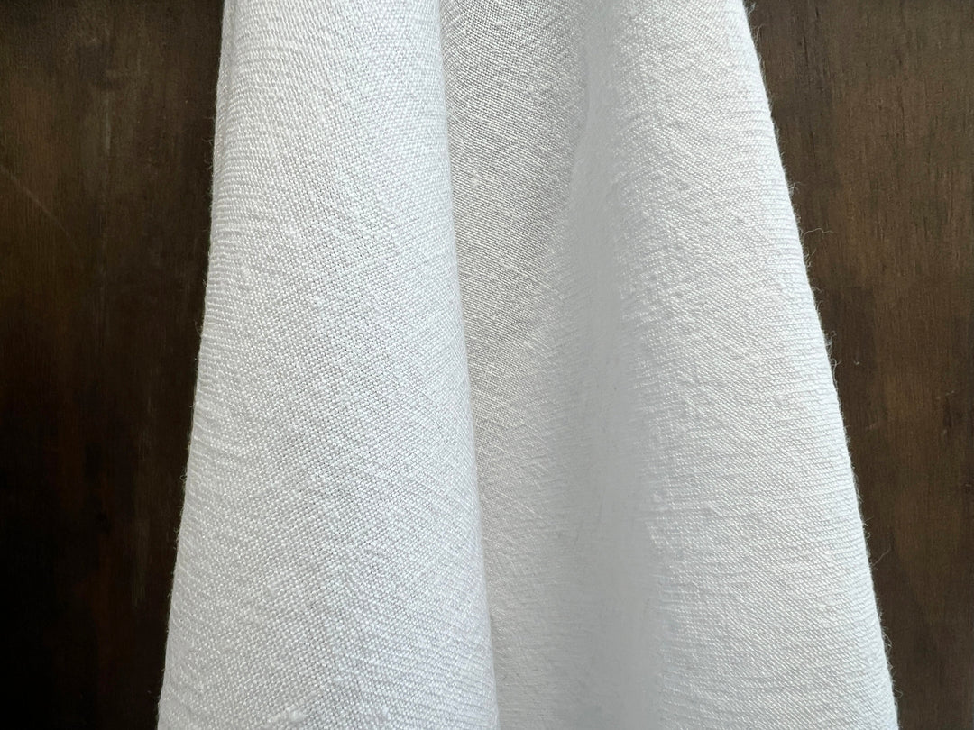 100% Linen Fabric | High-Twist 9s Yarn | Snow White | Medium-Heavy Weight 4942