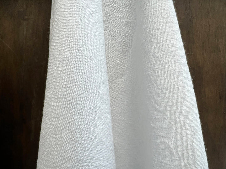 100% Linen Fabric | High-Twist 9s Yarn | Snow White | Medium-Heavy Weight 4942