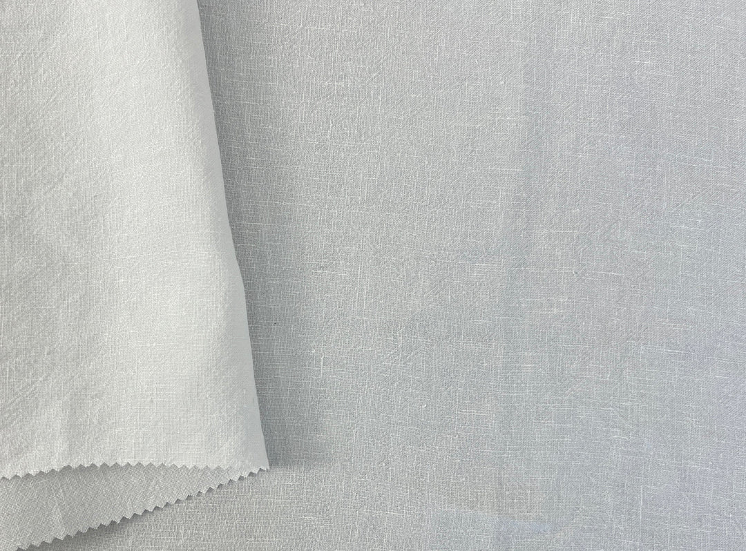 100% Linen Fabric | High-Twist 9s Yarn | Snow White | Medium-Heavy Weight 4942
