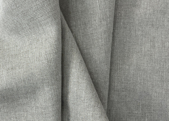 Linen Blend Fabric | Micro Herringbone Twill | Medium Weight | 51"