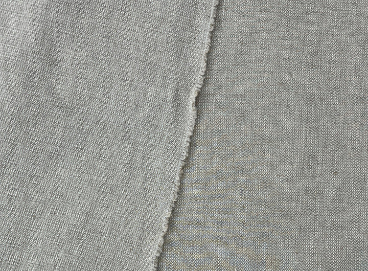 Linen Blend Fabric | Micro Herringbone Twill | Medium Weight | 51"