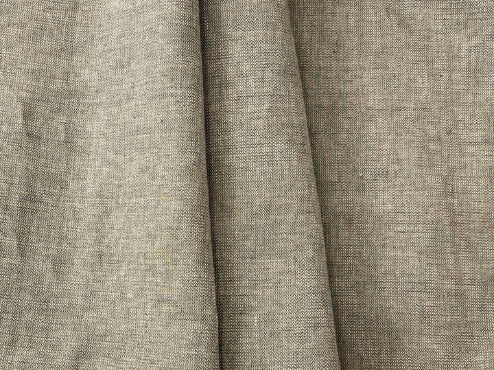 Linen Blend Fabric | Micro Herringbone Twill | Medium Weight | 51"