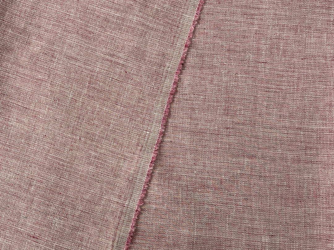 Linen Blend Fabric | Micro Herringbone Twill | Medium Weight | 51"