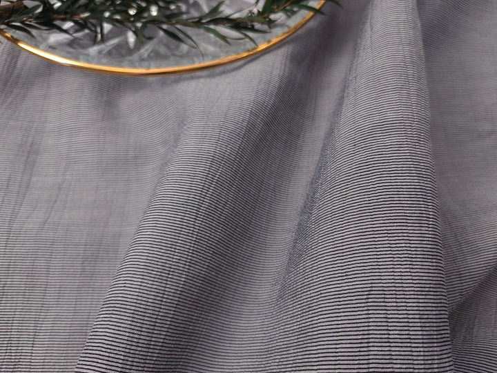 Bamboo mixed fabric with crease effect 4055 - The Linen Lab - Gray