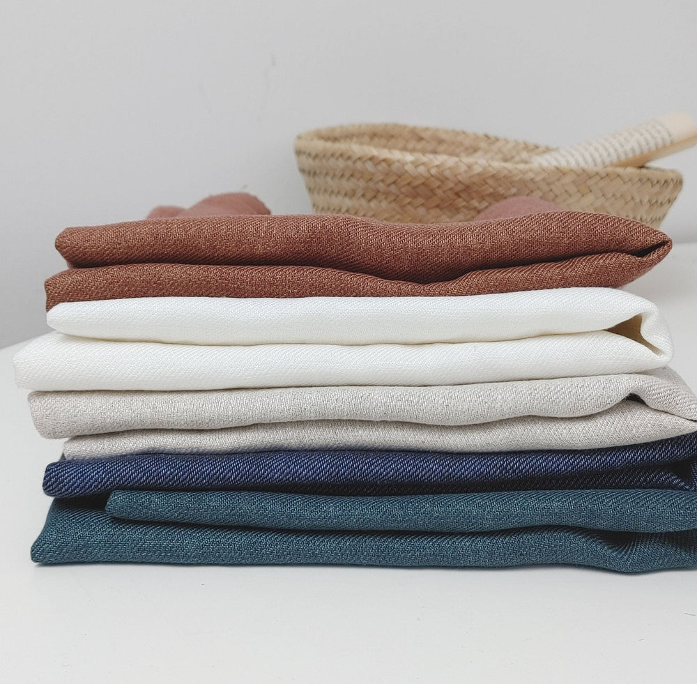 Classic Linen Twill Fabric: 100% Pure Linen, Medium Weight 7490 7615 7254 7255 7256 - The Linen Lab - Green