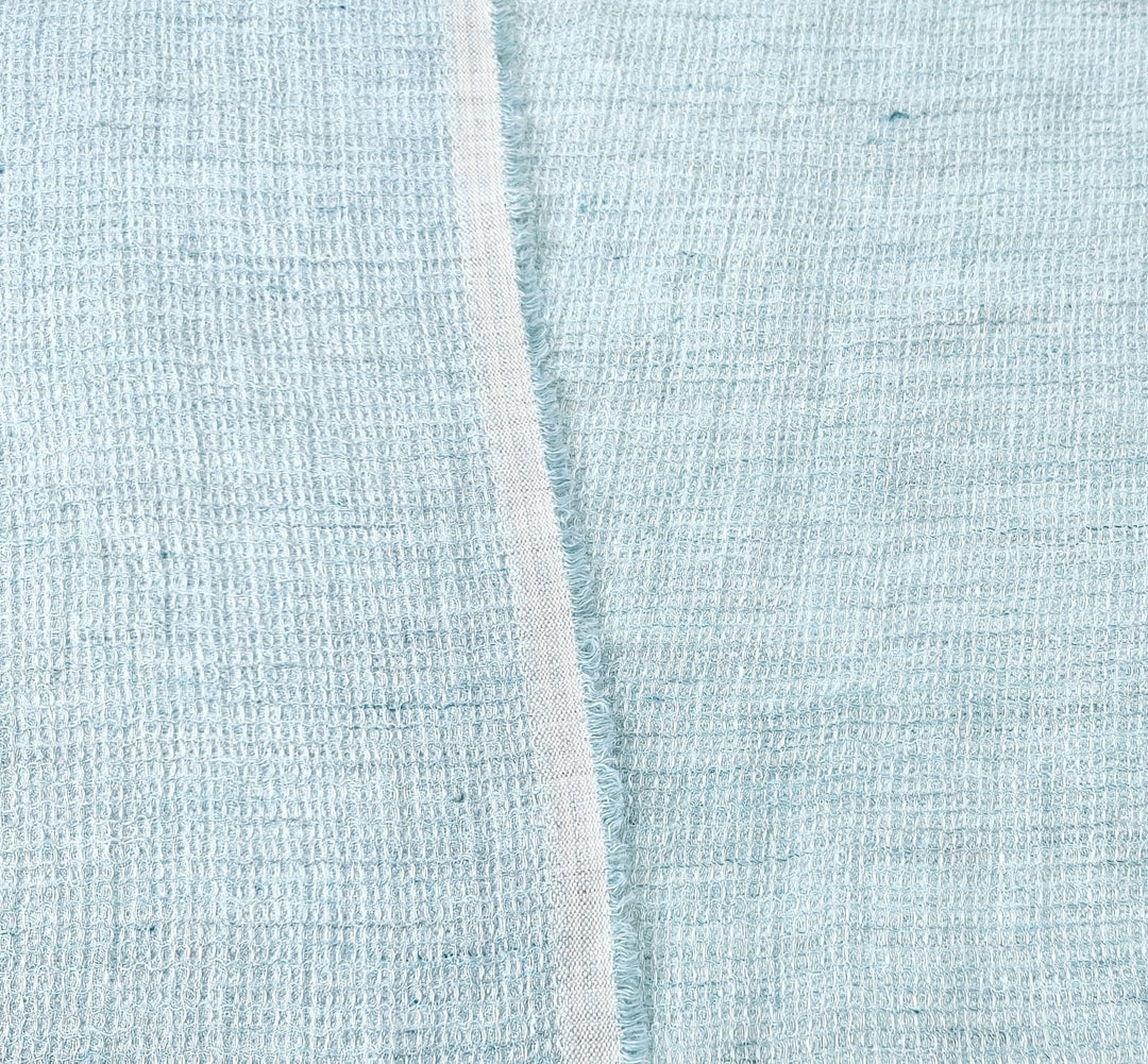 Cloud 9 100% Linen Waffle Tweed Fabric 7876 7877 7878 7879 7880 - The Linen Lab - Gray