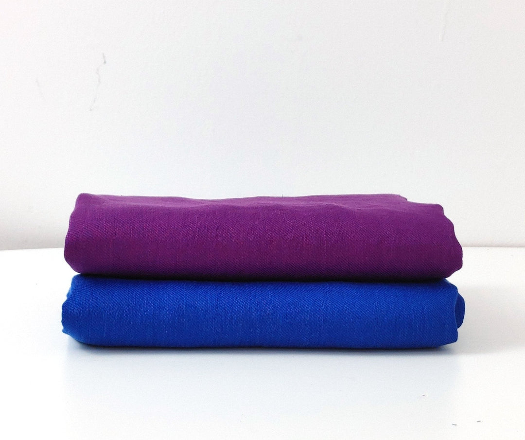 Elegance in Twill: Silky Linen Rayon Fabric with Good Drape 6032 6033 - The Linen Lab - Violet