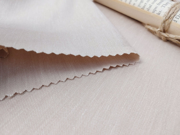 Elevated Comfort: Linen Rayon Twill Stretch Fabric 4232 4420 4580 4581 6428 6429 6430 - The Linen Lab - Beige
