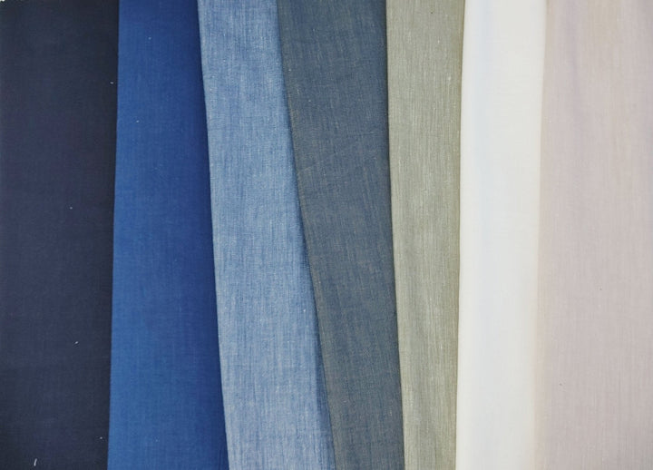 Elevated Comfort: Linen Rayon Twill Stretch Fabric 4232 4420 4580 4581 6428 6429 6430 - The Linen Lab - Blue
