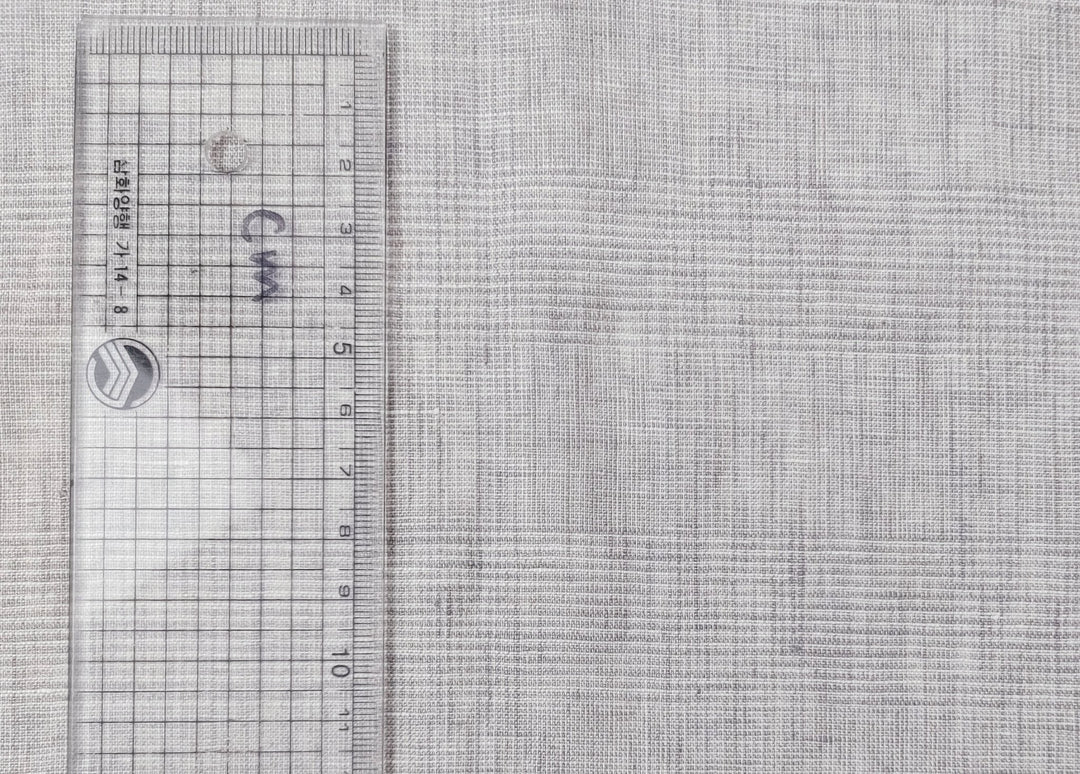 Grey Elegance: Lightweight 100% Linen Glen Plaid 6536 6508 - The Linen Lab - Gray