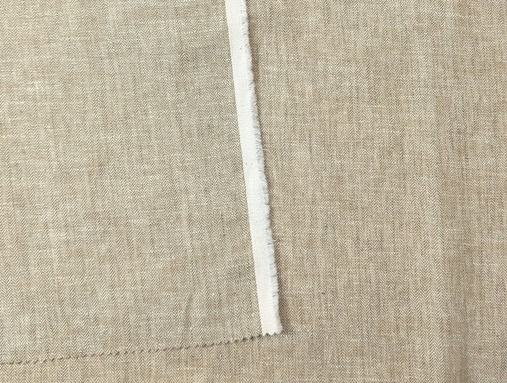 HBT Linen Ramie Cotton Blend Fabric: Yarn Dyed Chambray, Medium Weight 7837 7838 7840 - The Linen Lab - Gray(Dark)