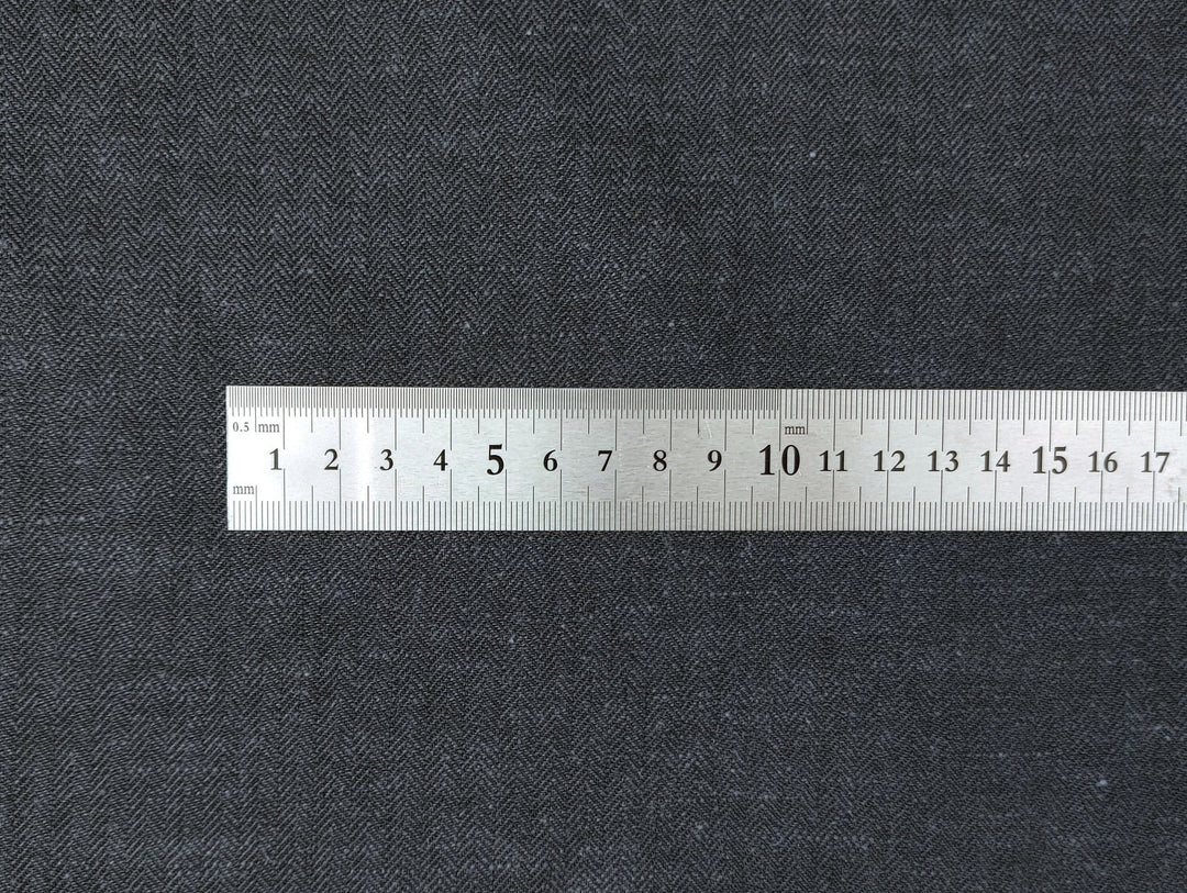 HBT Linen Ramie Cotton Blend Fabric: Yarn Dyed Chambray, Medium Weight 7837 7838 7840 - The Linen Lab - Gray(Dark)