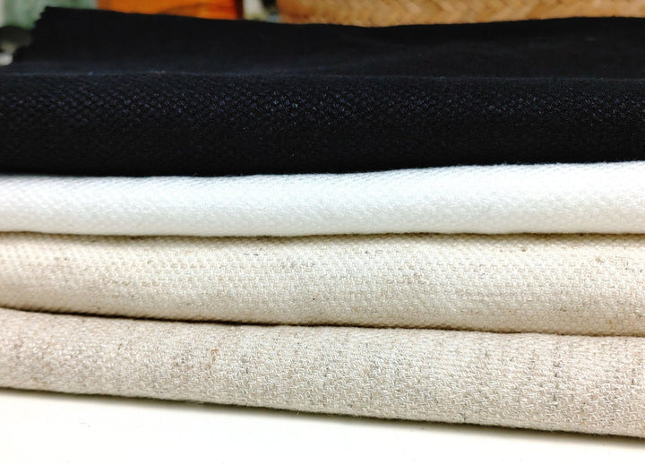 Heavy Weight Linen Rayon Stretch Fabric with Dobby Weave and Excellent Drape 6317 6414 6874 7229 - The Linen Lab - White