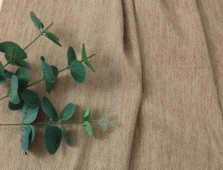 Heavyweight Linen Cotton Twill Fabric with Two-Tone Chambray 7258 7259 7331 7332 - The Linen Lab - Beige