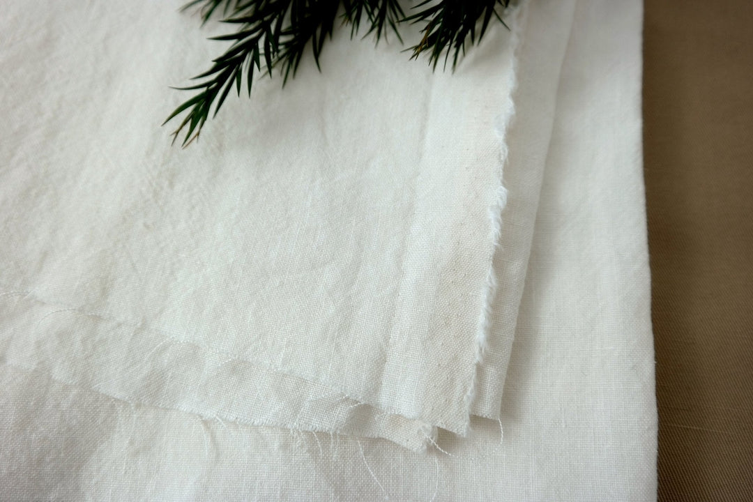 High Twisted 100% Linen Fabric Medium Weight 14S 6220 6600 6366 7369 - The Linen Lab - Light natural 6600