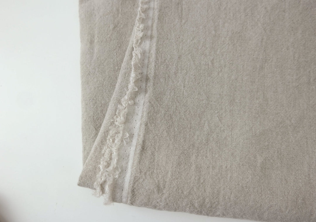 High Twisted 100% Linen Fabric Medium Weight 14S 6220 6600 6366 7369 - The Linen Lab - Natural 6366
