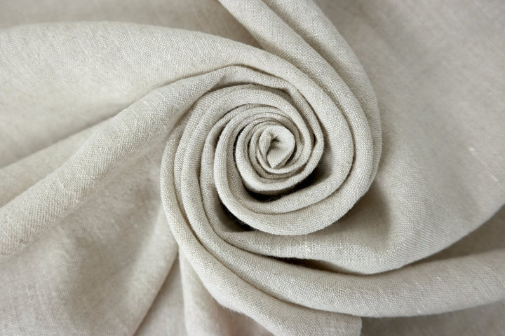 High Twisted 100% Linen Fabric Medium Weight 14S 6220 6600 6366 7369 - The Linen Lab - Natural 6366