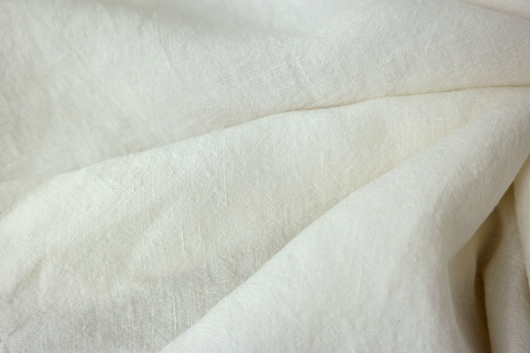 High Twisted 100% Linen Fabric Medium Weight 14S 6220 6600 6366 7369 - The Linen Lab - Ivory 6220