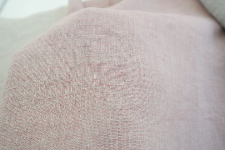High Twisted Linen Dot Shape Fabric - The Linen Lab - natural