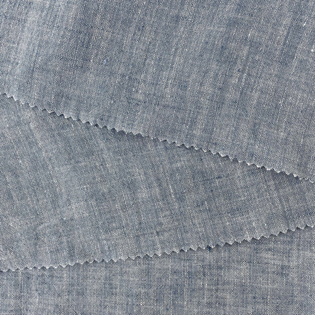 High Twisted Linen Dot Shape Fabric 6924 6927 - The Linen Lab - Blue