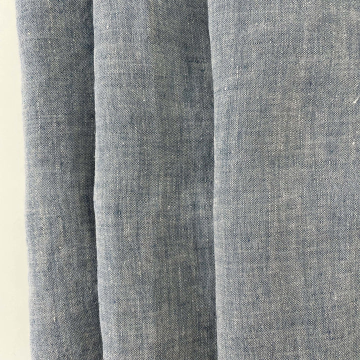 High Twisted Linen Dot Shape Fabric 6924 6927 - The Linen Lab - Blue