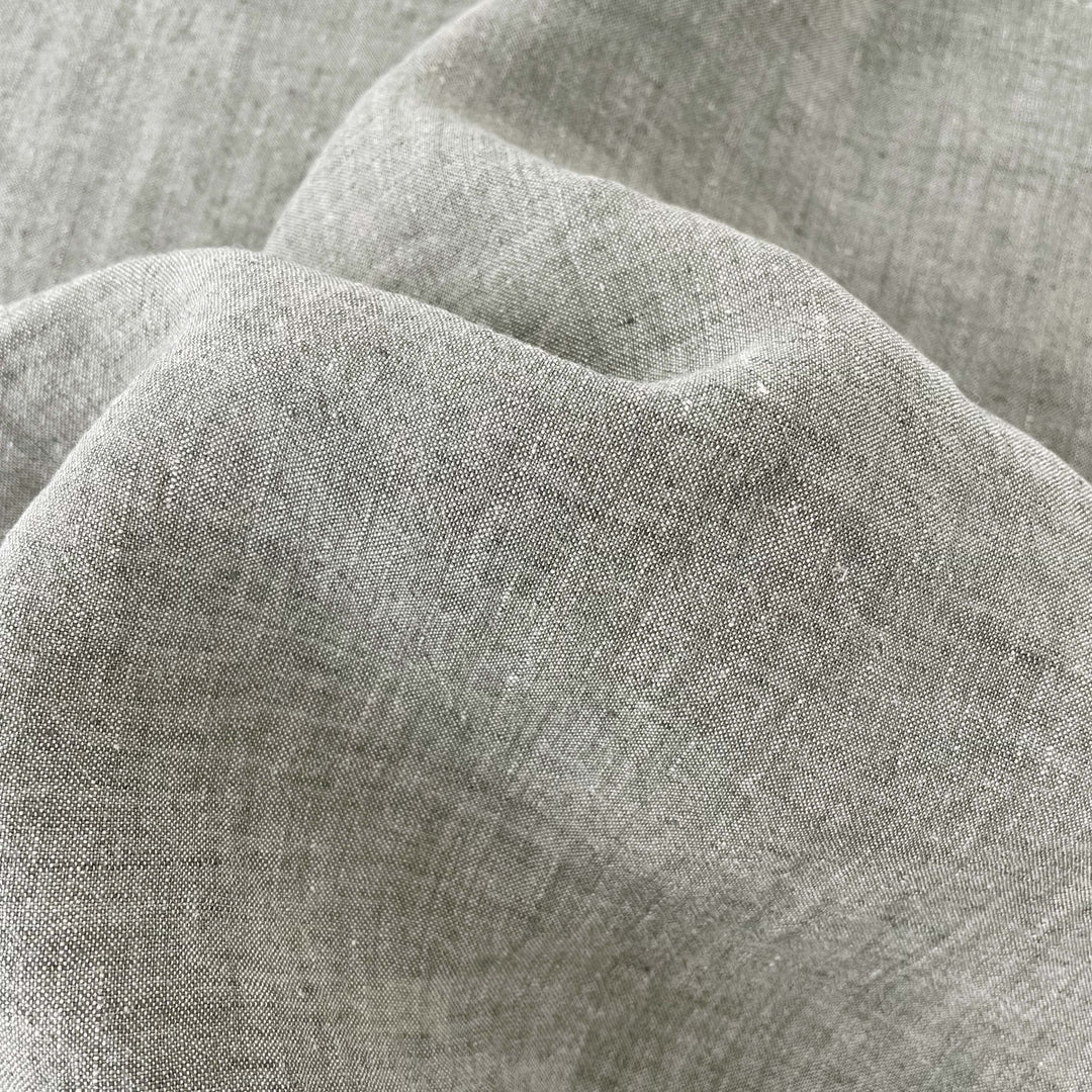 High Twisted Linen Dot Shape Fabric 6924 6927 - The Linen Lab - Green